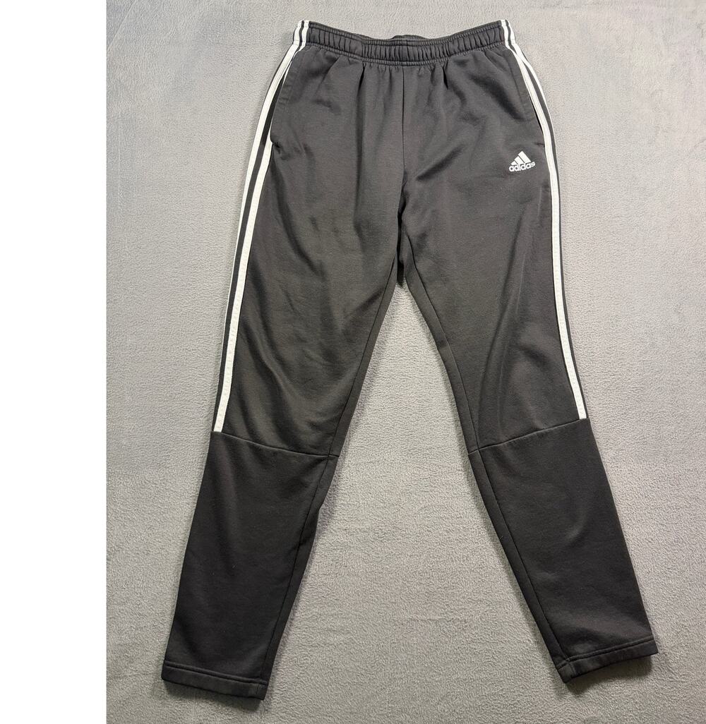 Adidas Men's Medium M Black White 3-Stripe Tiro Athletic Soccer Track Pants